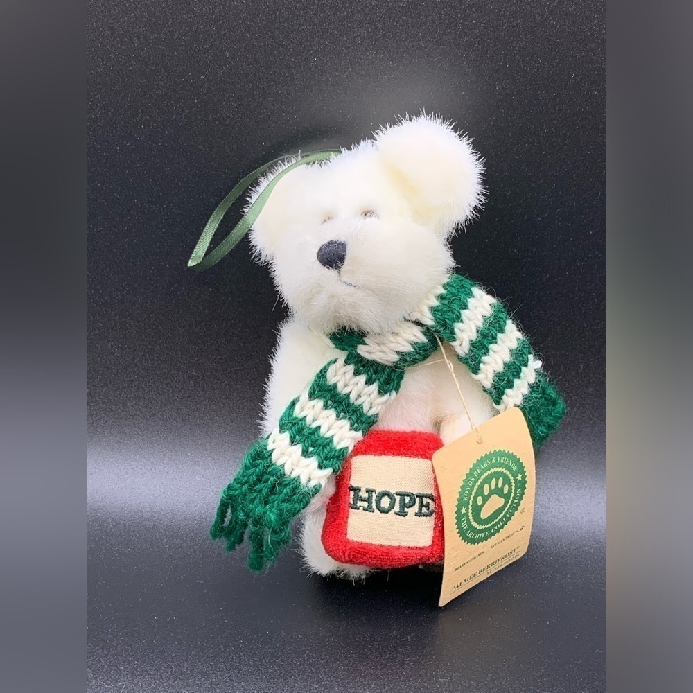 Boyds Bear Almee Berrifrost Ornament Plush Stuffed Animal 5.5" Style #56202